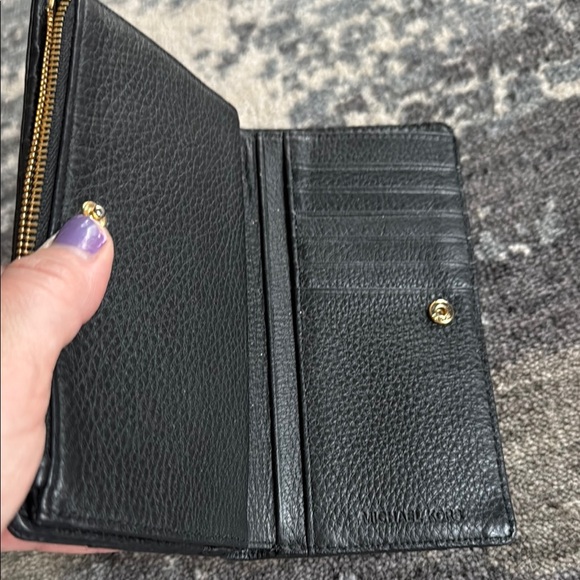 Michael Kors Black Leather Wallet - Picture 5 of 6